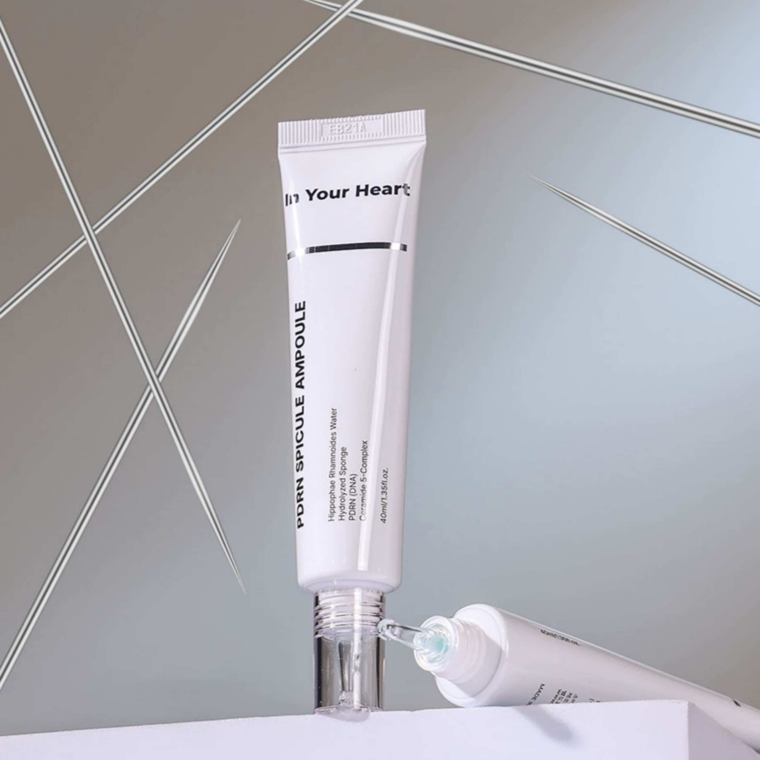 [In Your Heart] PDRN SPICULE AMPOULE 40ml Microneedle Pore Skin Booster Repair DNA Brightening