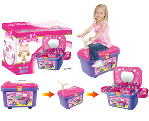 Kids play makeup sets, plastic toy makeup set for girls