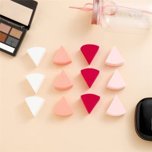 Manufacturer Cosmetic Foundation Puff Triangle Shape With Container Beauty Color Sponge Makeup Puff Powder Puff