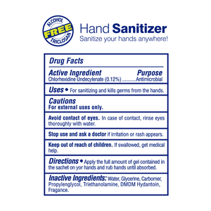 MINi Care Hand Sanitizer Alcohol Free, (Original) - Sachets 3 ml - Single use. (Pack of 100)