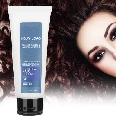Moroccan Argan Oil Hair Curl Elastin for Curly, Wavy Hair Moisturizing Elastin Hair-Volumizing Cream Hair Curl Lotion