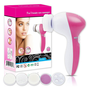 Multi-functional Electrical 5 in 1 Skin Face Deep Wash Cleanser Massager Electric Facial Cleansing Brush