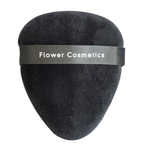 New Design Triangle Shaped Cosmetic Cotton Makeup Foundation Sponge Powder Puff with ribbon Private Label