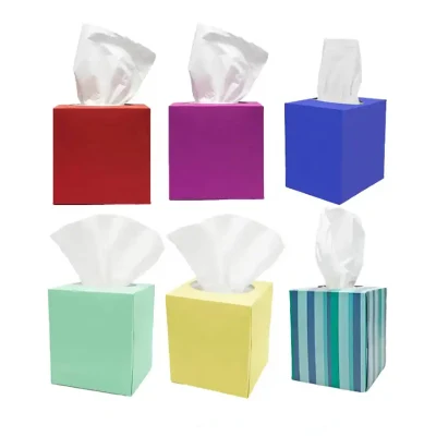 OEM &amp; ODM Different Color Design Cheap Price Cardboard Facial Tissue Paper Boxes