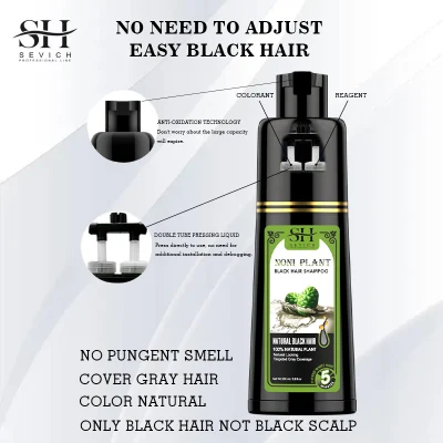 OEM Natural Anti White Hair Dye Organic Fast Black Hair Dye Shampoo