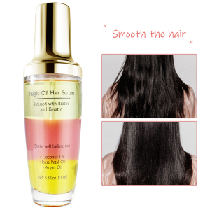 OEM Private Label Magic Oil Hair Serum Special Design 3 Oil Mixed Rose Nourishing Smoothing Hair Dry Hair Repair