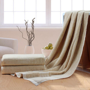 Plain dyed thick super soft adult bath towel factory supply