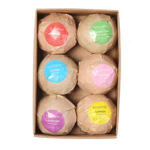 Private label custom natural organic fizzy bath bombs gift set