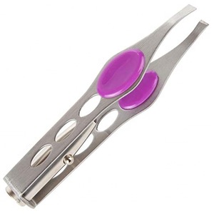 Private label stainless steel LED eyebrow tweezers