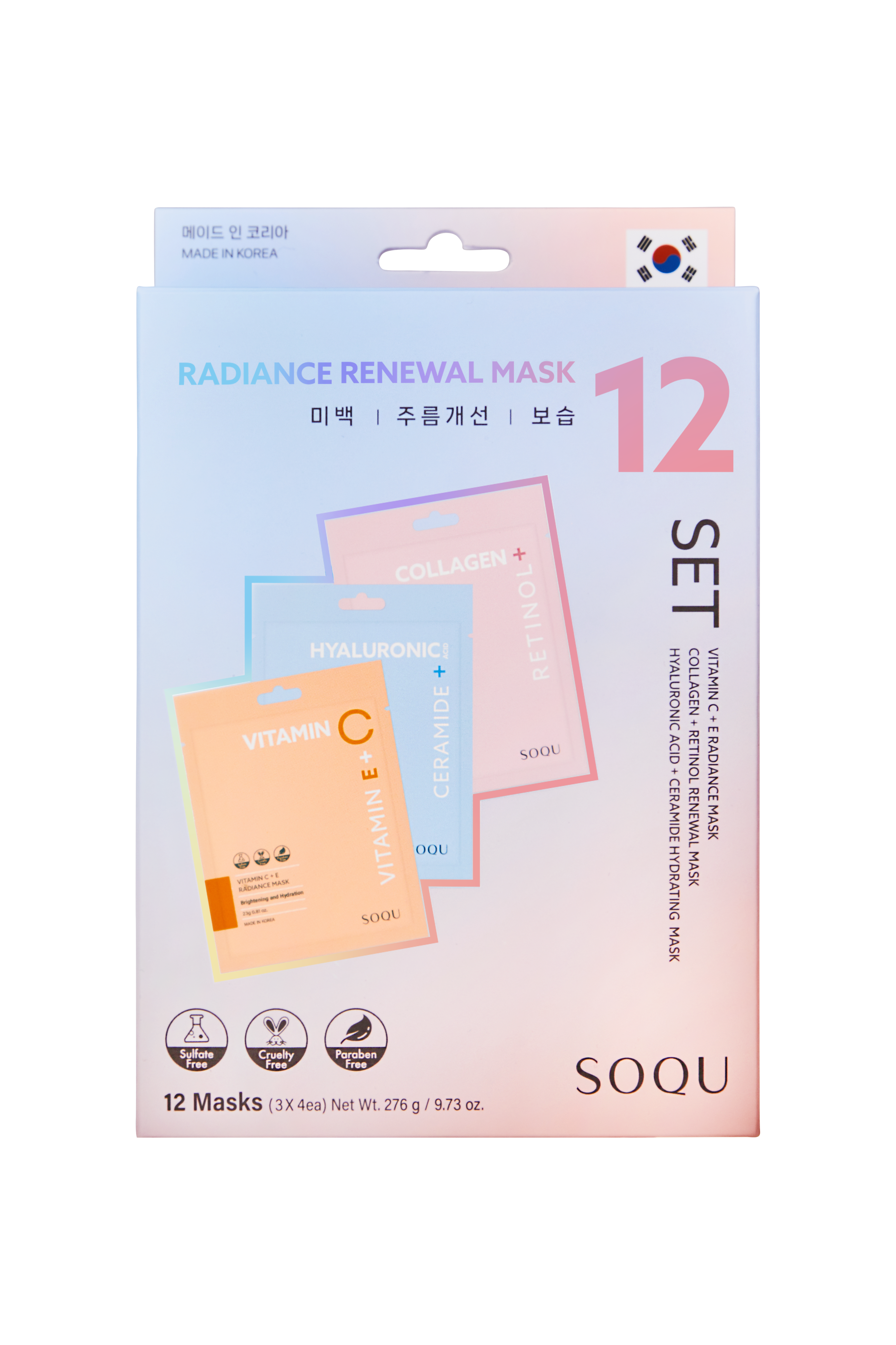(Skin care, Mask)SOQU RADIANCE RENEWAL MASK SET 12