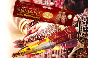 Smart Active Gold Henna Paste for Body Art Nail Art ( Indian)