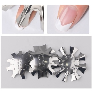 Stainless Steel easy french smile line cutter nail art manicure edge trimmer