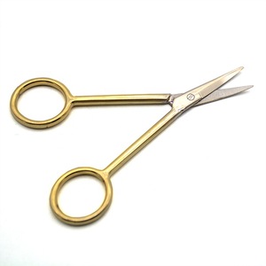 Stainless Steel  Makeup Eyebrow Scissor Slightly Curved Manicure Cuticle Cutting