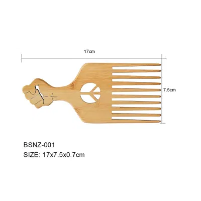 Top-Rated Natural Bamboo Eco-Friendly Wide Tooth Afro Hair Pick Beard Comb