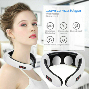 Trending 2020 new portable electric neck massager pain relief care cervical massager wireless intelligent neck massager