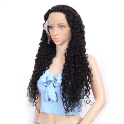 Xuchang Longguan High Quality Factory Wholesale Brazilian Human Hair Natural Water Wave 13X4 Transparent HD Lace Front Wigs
