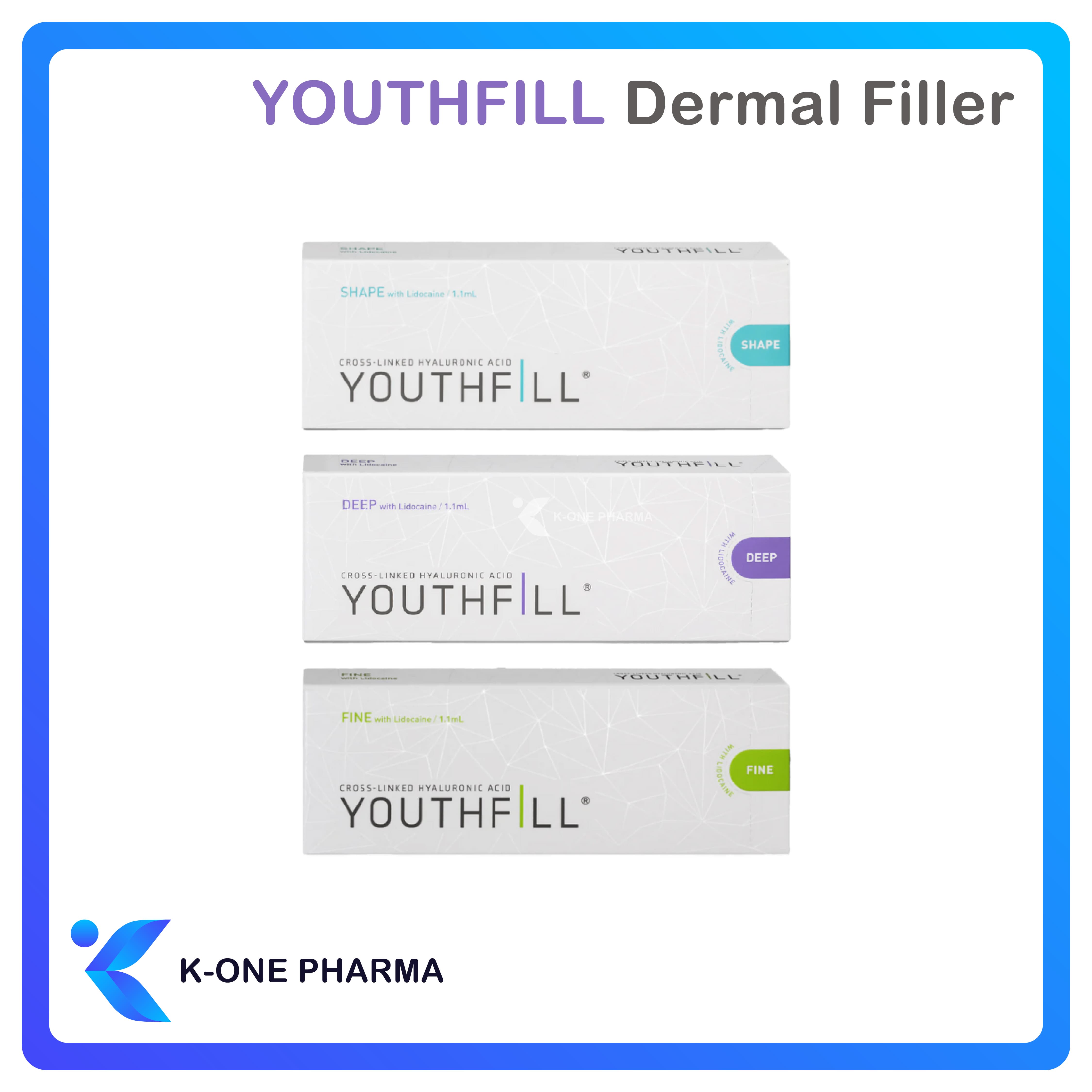 YOUTHFILL Dermal Filler Enhanced glow Rejuvenation Facial contours Minimal pores Tightening Skin