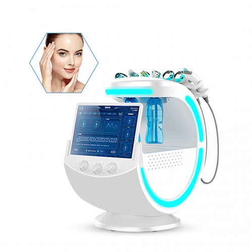 2023 up to date Family Facial Smart Ice Blue Skin Care Machine Oxygen Hydrogen Jet Therapy 8 in 1 Hydration
