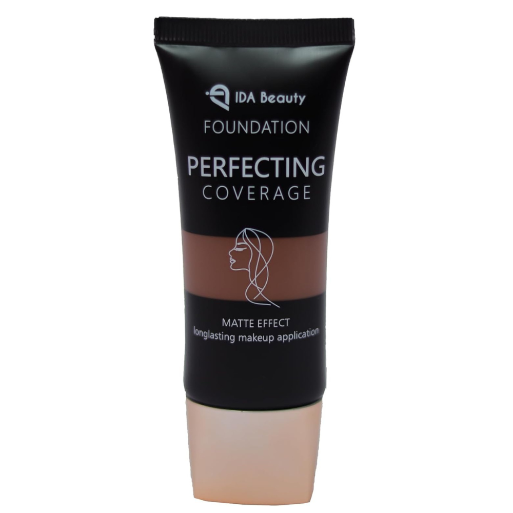 IDA Beauty Glam It! Liquid Foundation | Full Foundation Coverage, Matte Finish, Long-Lasting, Lightweight | Vegan, Halal, Cruelty-Free(Fola, 35ml)