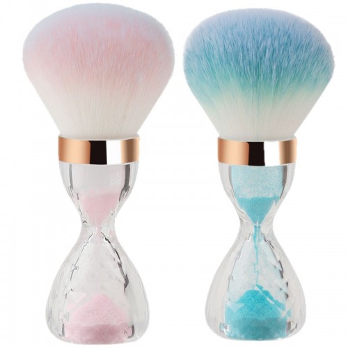 Hourglass Handle Powder Brush – Soft Kabuki Brush for Dust Cleaning or Loose Powder Application