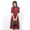 FUKESI2020 Summer women's dress Lady dress Mother dress imitation fragrant cloud silk imitation silk silk dress