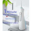 ORAL IRRIGATOR USB RECHARGEABLE WATER FLOSSER PORTABLE DENTAL WATER JET 200ML WATER TANK WATERPROOF IPX7 LEVEL TEETH CLEANER