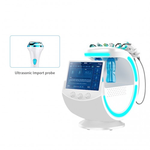 2023 up to date Family Facial Smart Ice Blue Skin Care Machine Oxygen Hydrogen Jet Therapy 8 in 1 Hydration