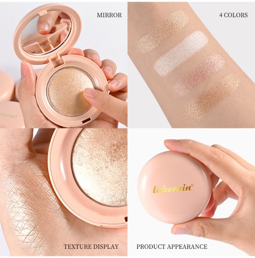 Newly Fashion Vegan Waterproof Oil Control Highlighter Powder Wholesale Transfer Proof Smudge Proof Body Powder Highlighter