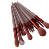 13pcs Makeup Brush Red Rose Series Wooden Handle Luxury Brush Set