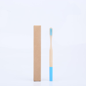 100% Biodegradable bamboo toothbrushes with round handle
