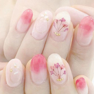 12 colors nail art decorations natural dry flower nail art real dry lace flowers for UV gel DIY manicure designs