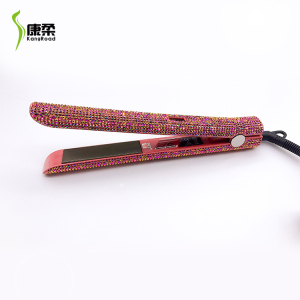 2019 Hot Diamond Hair Straightener Nano Titanium Plates Flat Iron