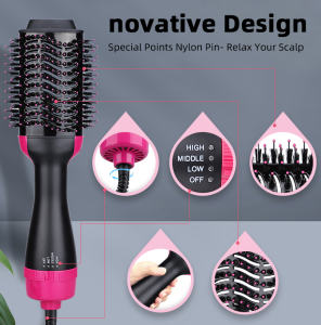 2021 CE Approval Professional One Step Hot Cold Hair Straightener Hair Brush Dryer Hot Air Brush Styler Hair Dryer