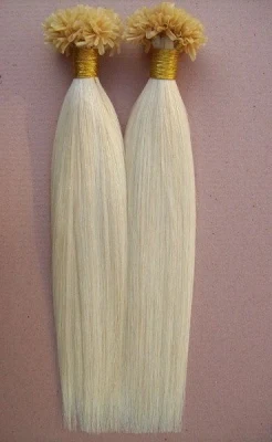 Blond Color 18inch 1.0gram Natural Virgin Remy Human Hair Extension Keratin U Tip Nail Hair Extension