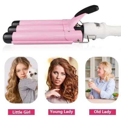 Ceramic Triple Barrels Hair Waver Curler