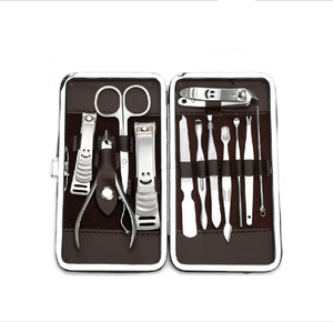 DIHAO Wholesale Professional 12 pcs Manicure Set Manicure Pedicure Set Nail Clippers Scissors Grooming Tool