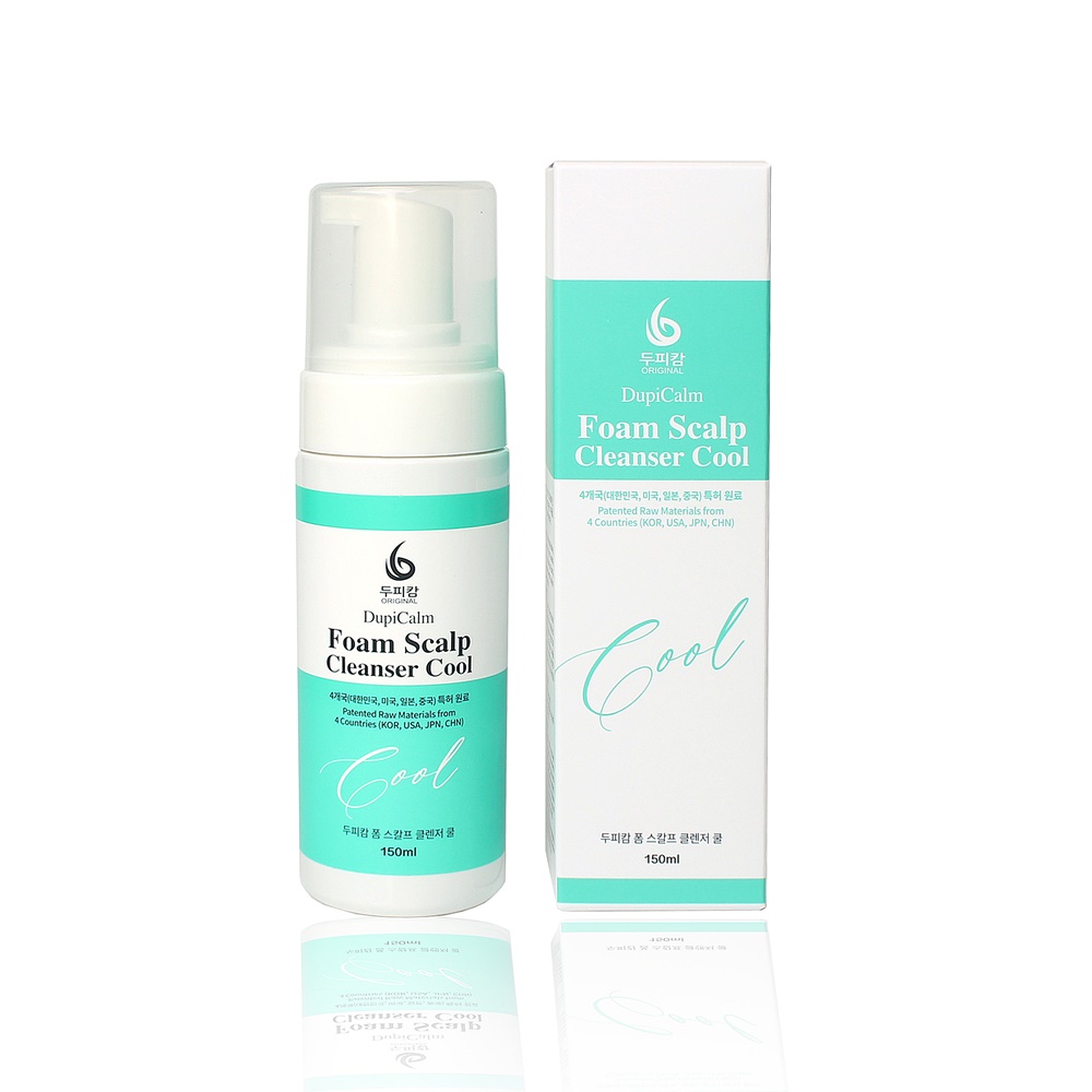 DupiCalm Foam Scalp Cleanser Cool  150 mL (5 FL OZ, 200 pumps) For General Scalp