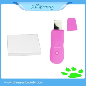 face home use mini ultrasonic skin scrubber device/ scrubber facial clean /absorb /repair skin care machine