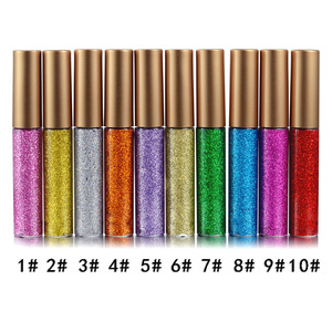High quality waterproof eye liner private Label 12 color liquid glitter Eyeliner vegan eyeliner
