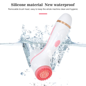 Hot 3D Rotating Head Silicone Brush Waterproof Deep Clean Facial Cleansing Brush