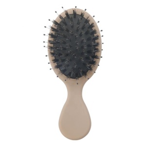 Hot sale mini rubber paddle wild boar bristle hair brush to clean hair