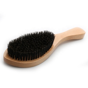 Hot selling factory directly supply curved beard brush man use professional bristle hair brush
