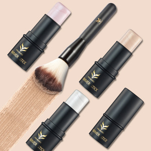 Huamianli 3 color brighten cream + high gloss brush makeup set