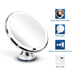 Men electric make-up / makeup and shaving mirror with soft led ring lights