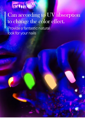 Nail Design Nail Fluorescent Luminous Powder Glow in The Dark Pigment Nail Powder Set 12 Colors Nail Acrylic Pigment Powder