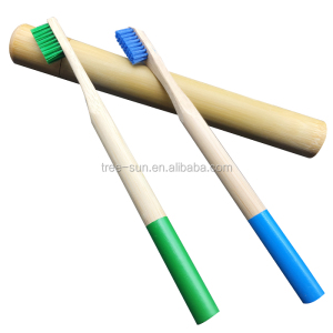 Nature bamboo and Charcoal Bristle Bamboo Toothbrush can be customized