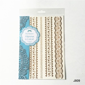 New product gold and white lace tattoo temporary tattoo sticker beauty body art