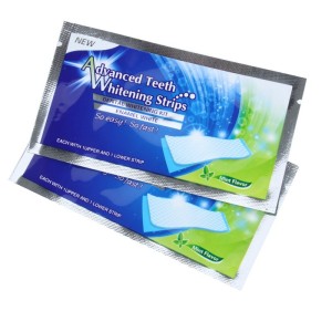Original Mint Flavour CE Approved Bright White Bleaching Teeth Strips Non Peroxide  Teeth Whitening Strips Private Logo
