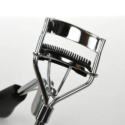 Pink Heart Handle Eyelash Curler with Built-in Comb