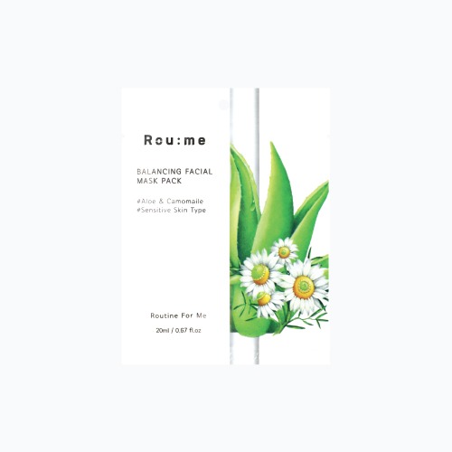 (Roume) Balancing Facial Mask Pack 1PCS (Aloe &amp; Camomaile)